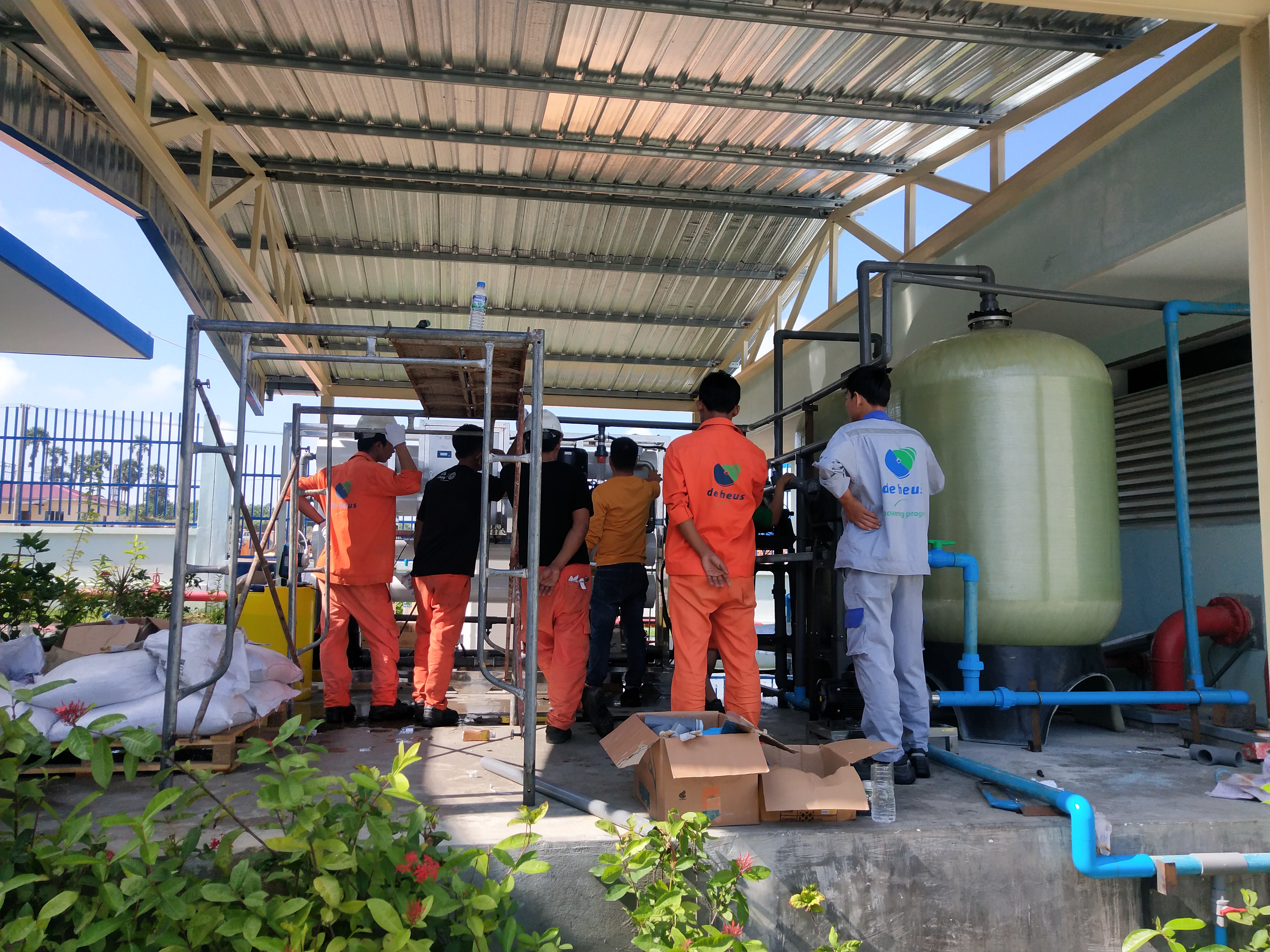 Peralatan Pengolahan Air Payau 6000LPH Di Myanmar