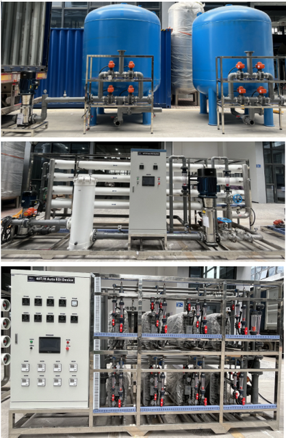 Filtros de &aacute;gua industriais 40T/H Adpots osmose reversa com sistema EDI para caldeira 