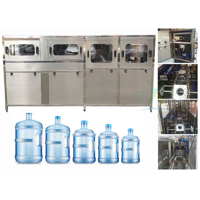 M&aacute;quina de rellenar de agua pura mineral de consumici&oacute;n autom&aacute;tica de 120BPH 5 galones 20L